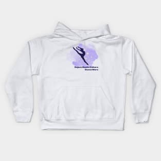 Reject Hustle Culture - Dance More (Purple/Female Silhouette) Kids Hoodie